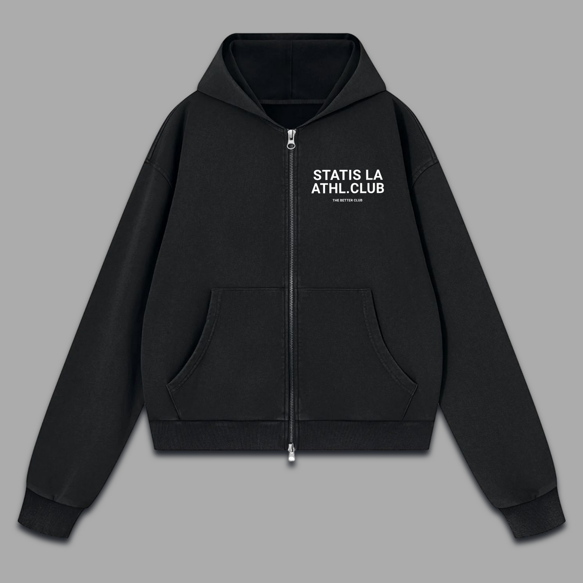 ATHL. CLUB WASHED BOXY Cropped Zip Up (preorder)