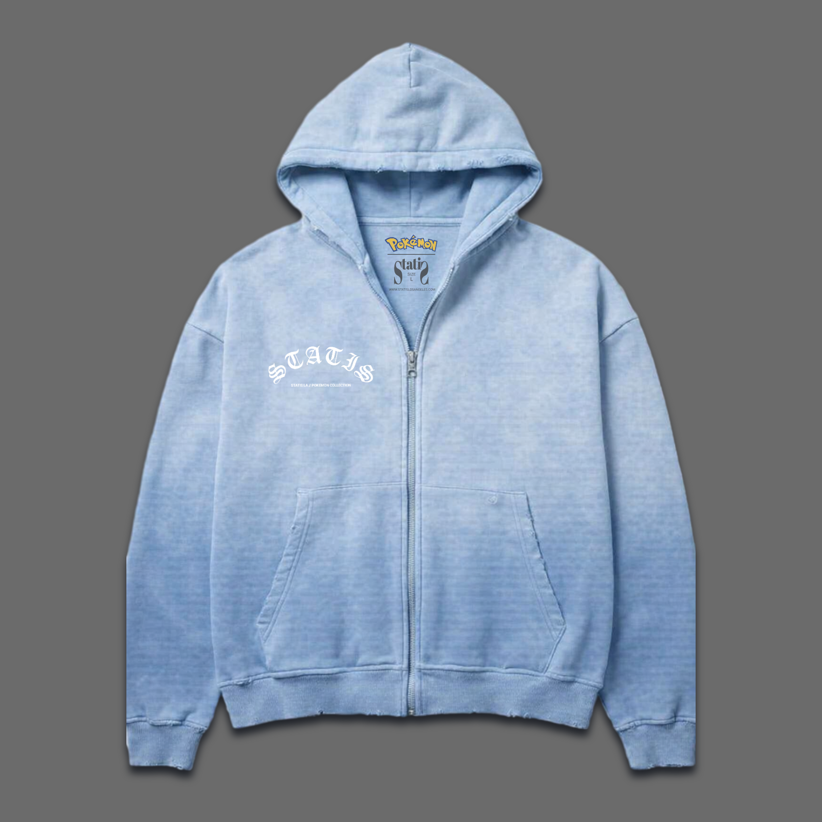 Piplup Sunfade Cropped distressed Zip up (preorder)
