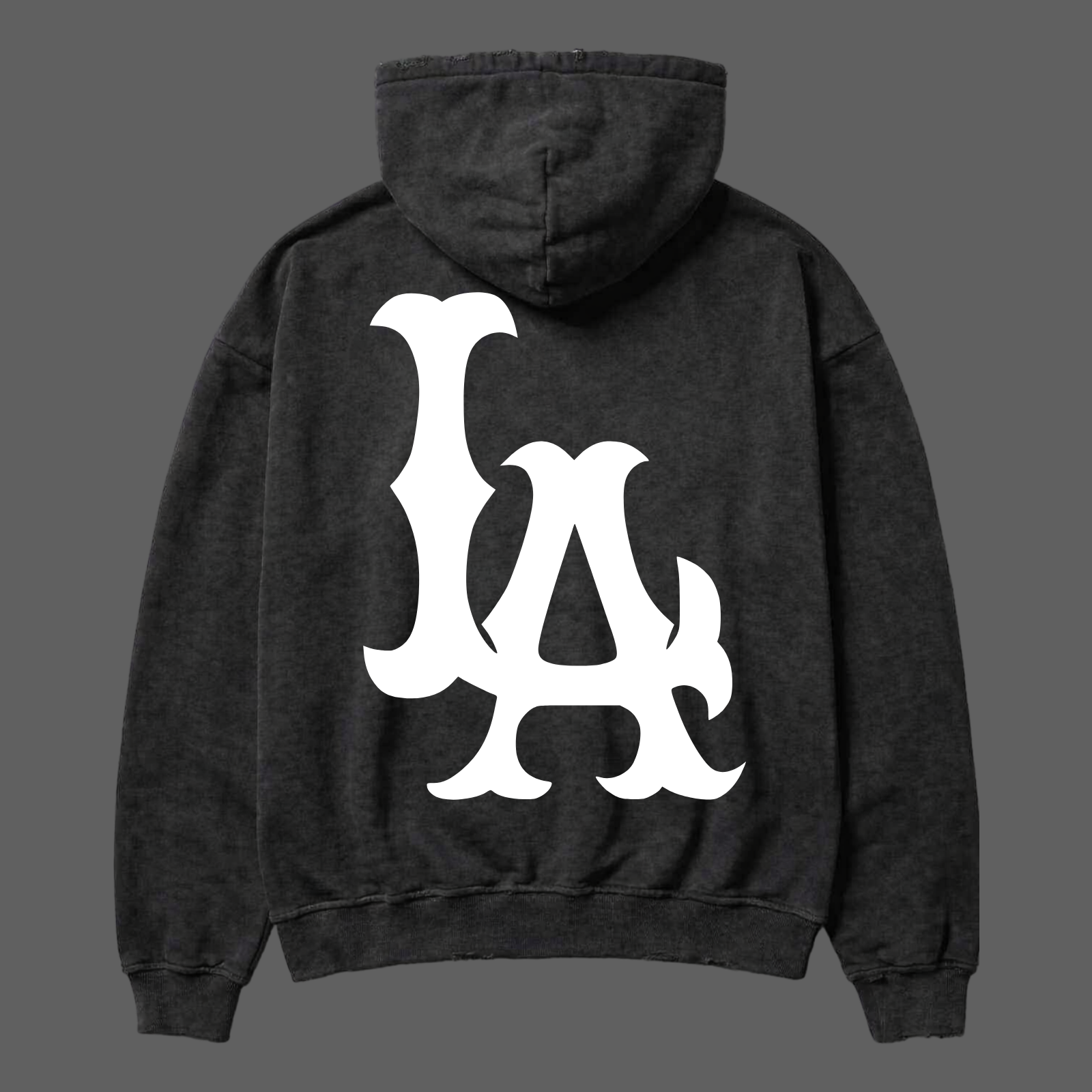 LA Boxy Cropped distressed Zip up (PREORDER)