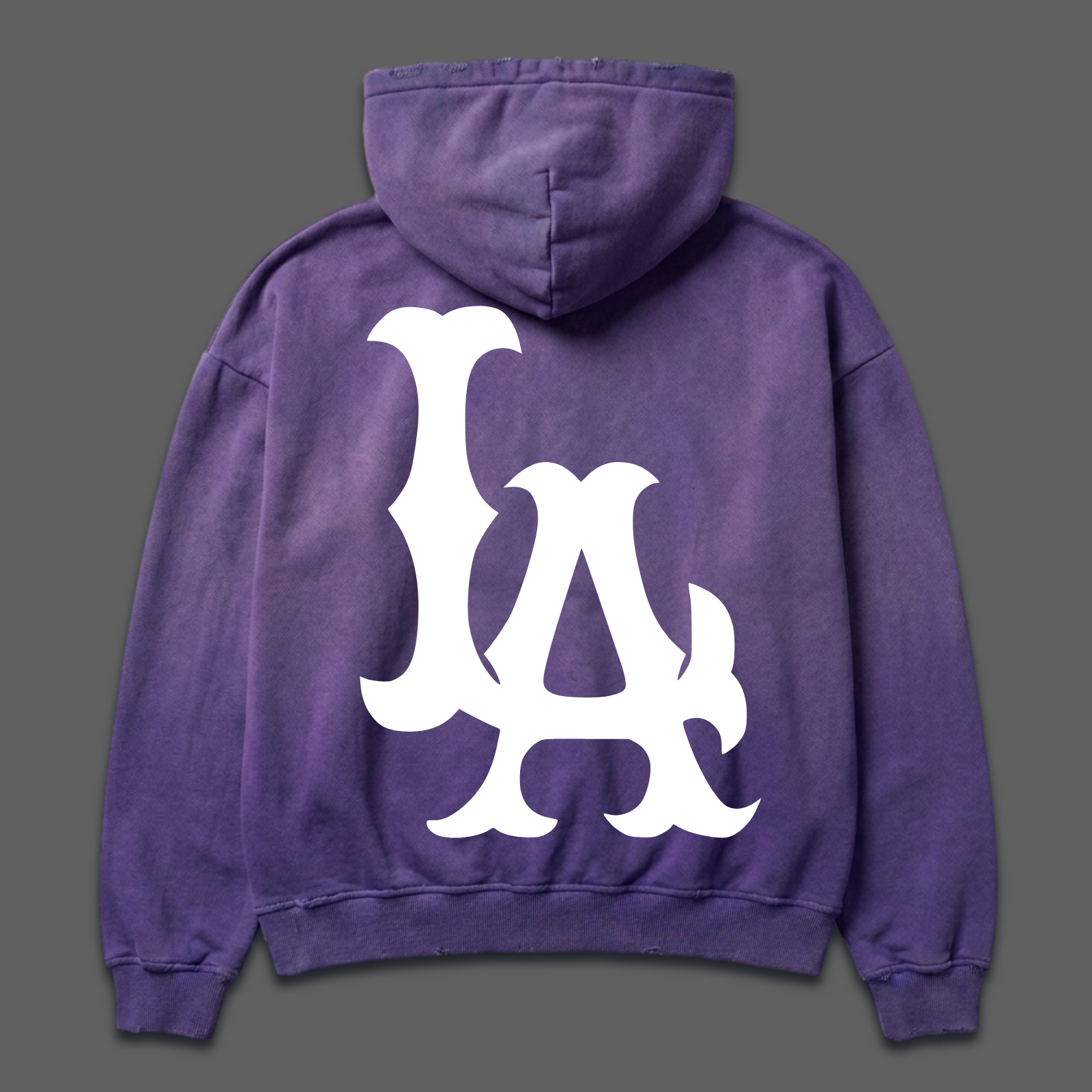 LA Boxy Cropped distressed Zip up (PREORDER)