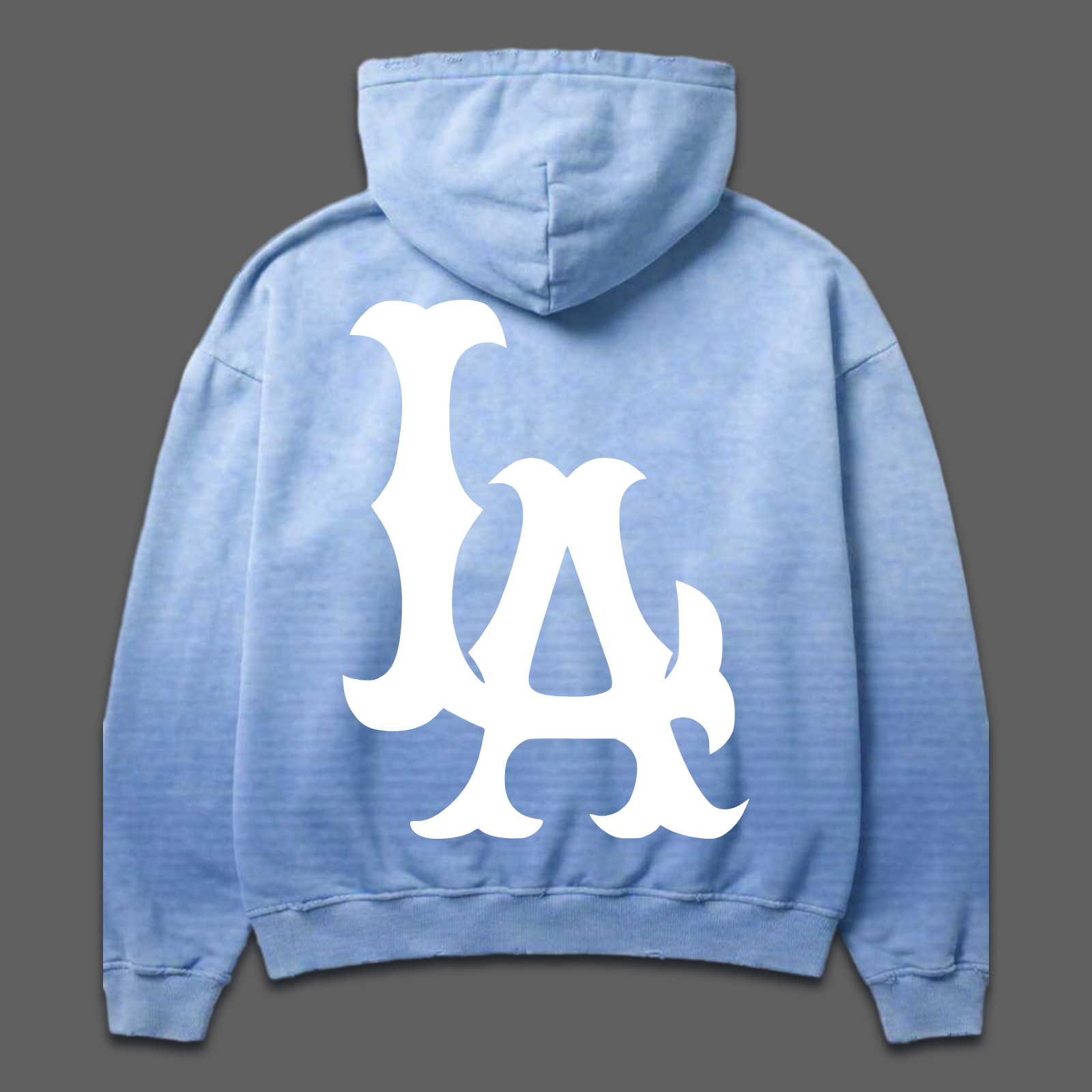 LA Boxy Cropped distressed Zip up (PREORDER)
